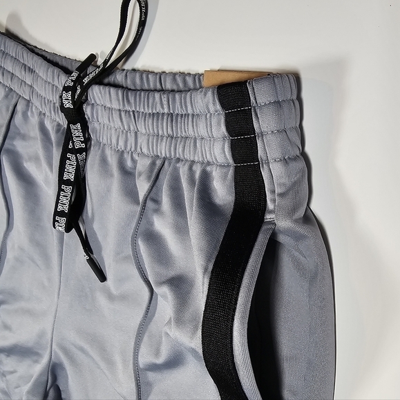 Victoria's Secret PINK Active Track Pants Drawstring Elastic Waist Grey - Picture 6 of 10